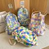 Schoolbag New Dopamine Colorful Schoolbag Retro Plaid Large Capacity Student Backpack Versatile Backpack Wholesale