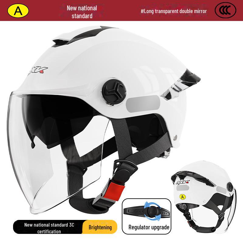 A3 New 3C Certified Electric Car Half Helmet for Men & Women - Summer Sun Protection, Universal Safety for All Seasons.
