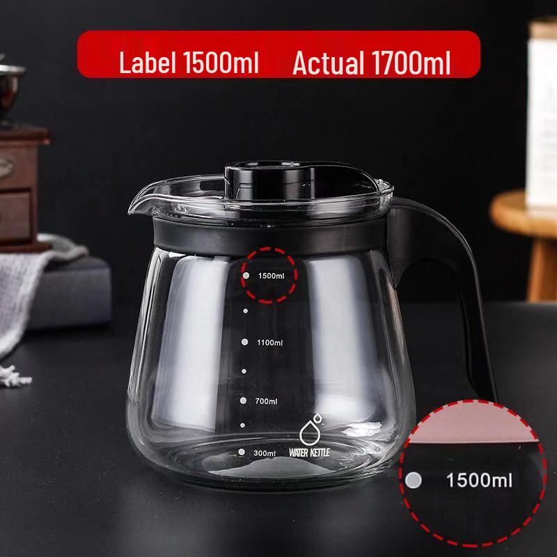 High Temperature Glass Pitcher Set: Nordic Iced Water, Fruit Teapot, Beer, and Cold Brew Pitcher with Scale.