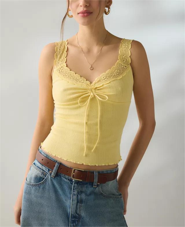 

French Summer Lace Trim Camisole Vest for Women XL