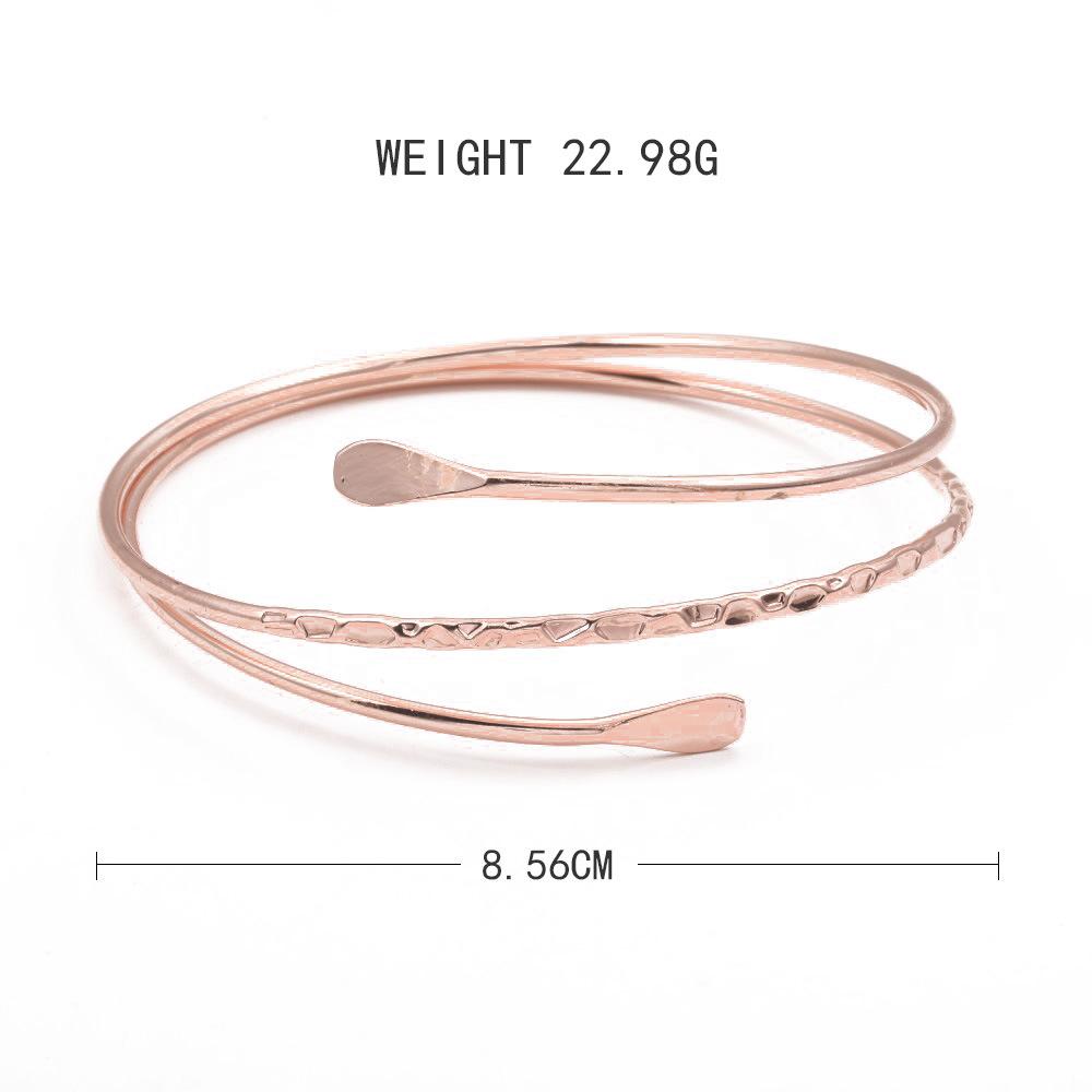 European and American exaggerated punk arm bracelet, hollow multi-layer glossy arm ring, snake-shaped metal bracelet open bracelet