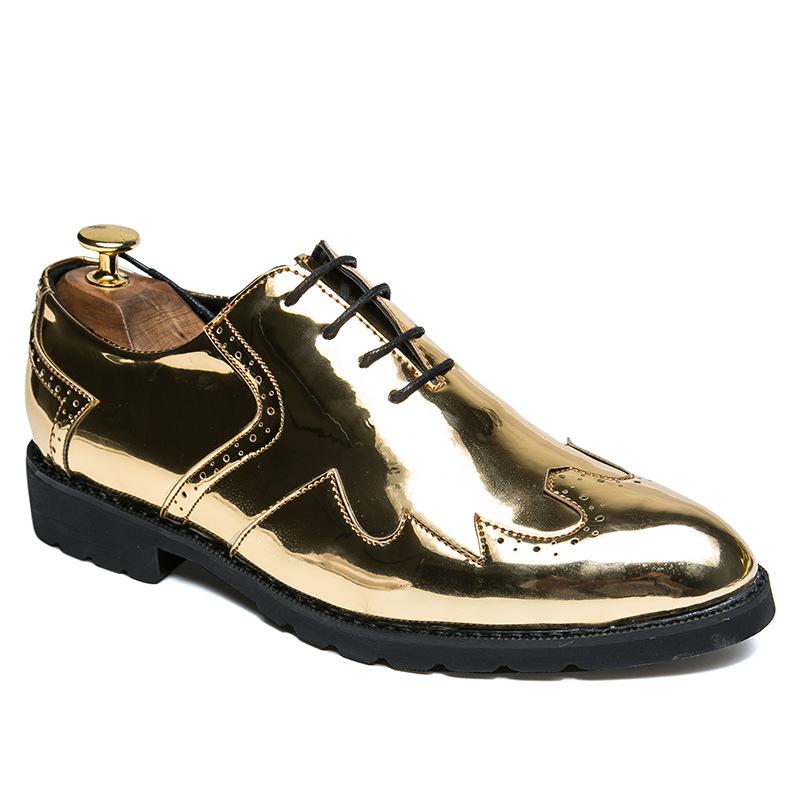 

Яркая кожаная обувь мужская деловая обувь черная профессиональная обувь британский стиль остроносая повседневная кожаная обувь большого размера 45