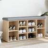 VidaXL Shoe Bench, Storage Furniture with Cushion, Hallway Bench with Shelf Entrance Living Room Interior, Modern, 835112