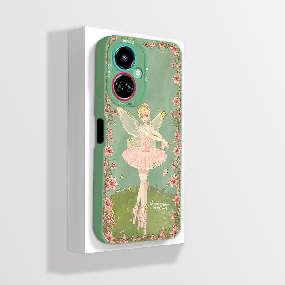 For Tecno Camon 19 Case Camon 19 Pro Neo Phone Case Astronaut Flower Camera Protection Anti Drop Liquid Silicone Soft Back Cover