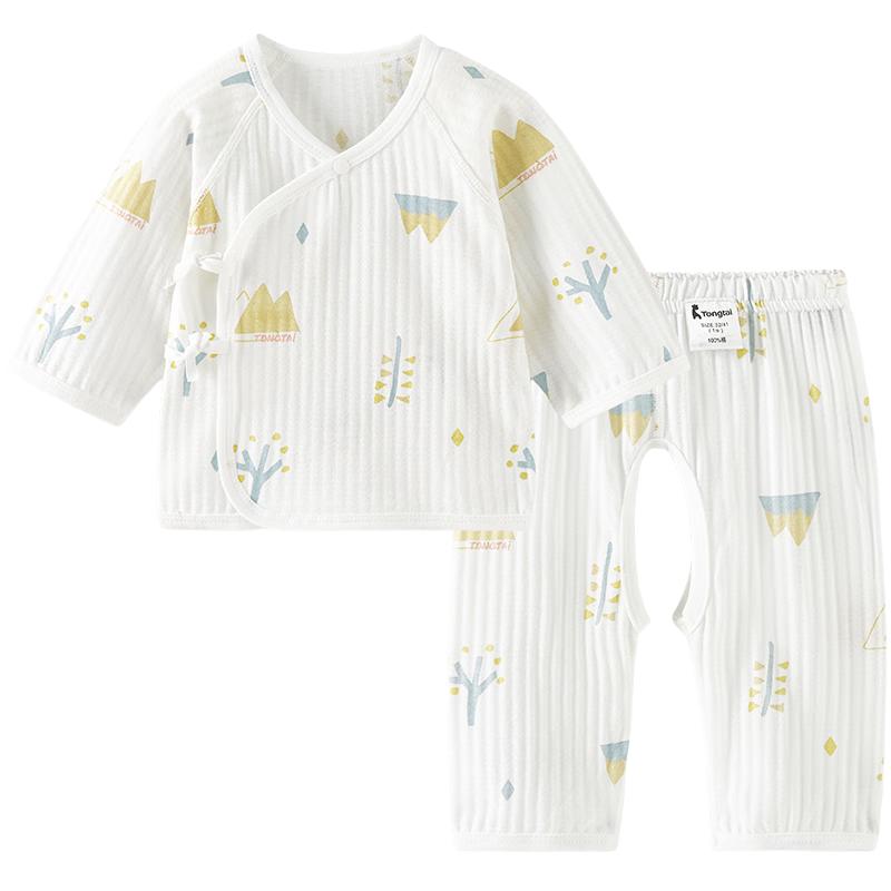 TONGTAI Baby Summer Pure Cotton Jacquard Set