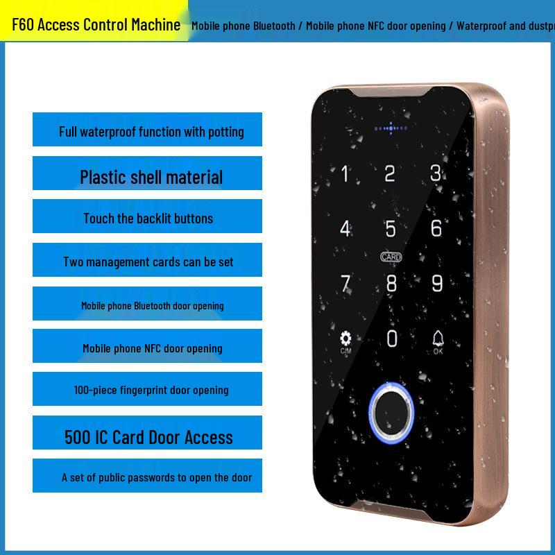 All-in-One Waterproof Fingerprint Access Control System with Password and Card Swipe