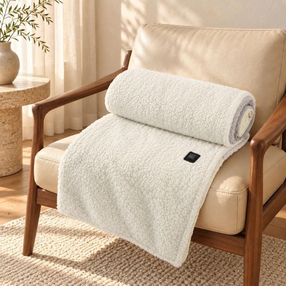 Soft Fabric USB Heating Shawl 3 Heated Level Outdoor Camping Thermal Blankets Office Use