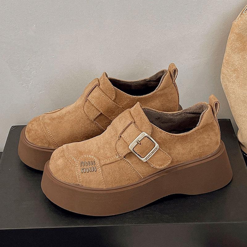 

Muffin platform versatile Boken single shoes women s spring and autumn new all-inclusive Boken shoes 35