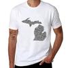 Grand Rapids Map Design T-Shirt Quick-drying Hippie Clothes T Shirts Men