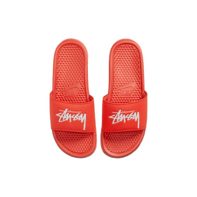 New Nike Benassi Stussy Habanero Red CW2787-600