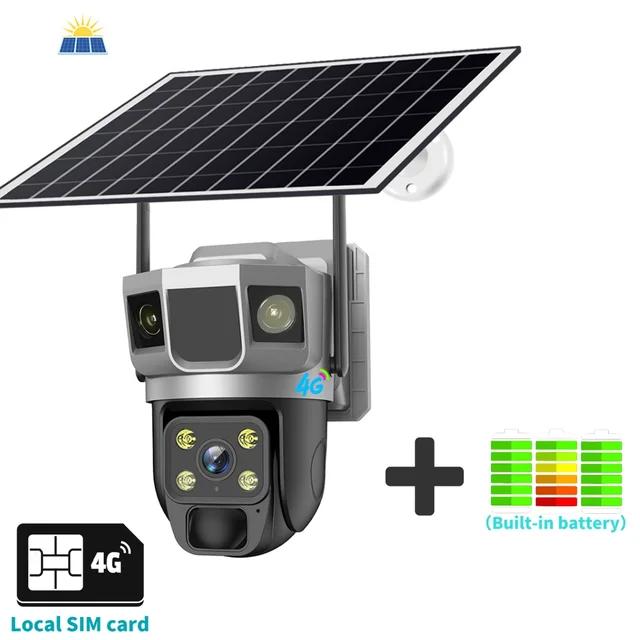 

8MP 4K Сонячна камера 4G SIM-карта Водонепроникна 360 ° AOV Низька потужність Автоматичне відстеження Спостереження Відкритий будинок Безпека V380Pro новий колір автомобіля