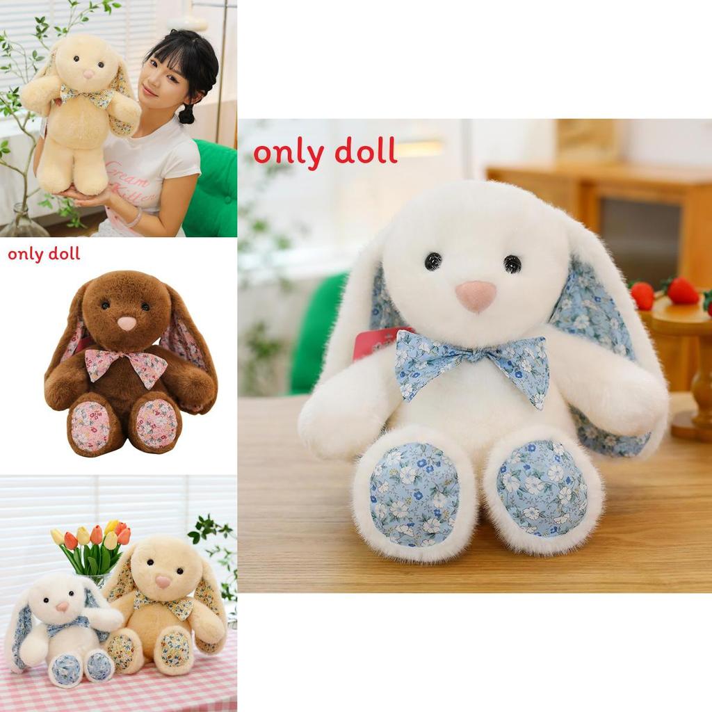 Cute Floral Design Cartoon Rabbit Plush Doll Toy For Children Kids Gift