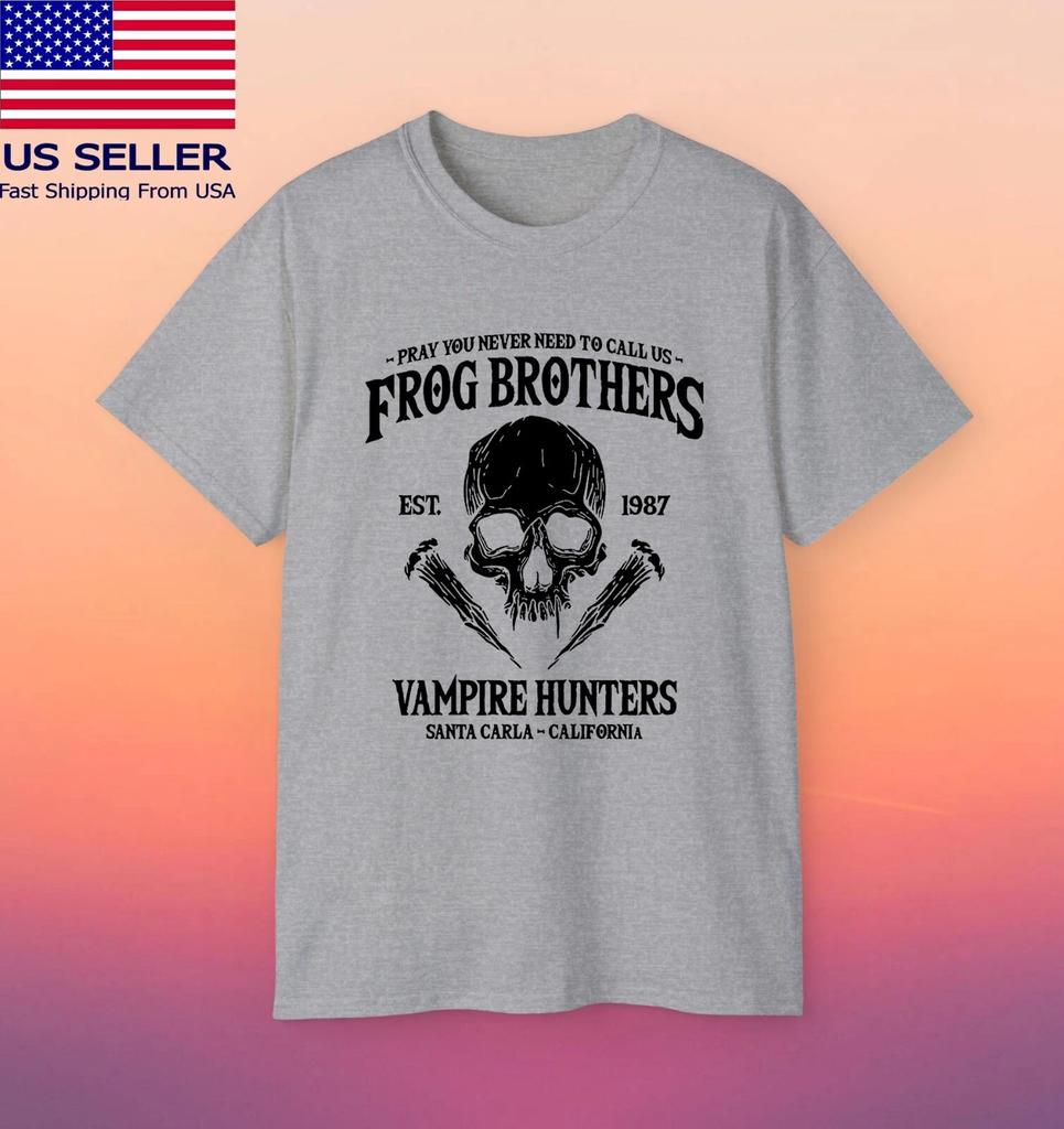 The Lost Boys Frog Brothers Vampire Hunters Movie Grey Size S-5XL