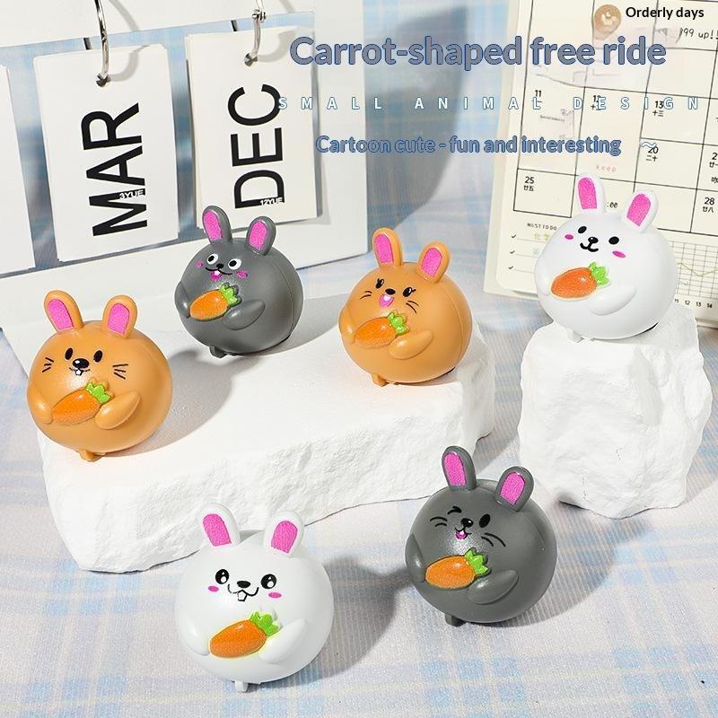 Mini Cute Rabbit Friction Pull Back Toy Cars 2/10 Pcs Cartoon Animal Vehicles for Toddlers Indoor Outdoor Play Gifts
