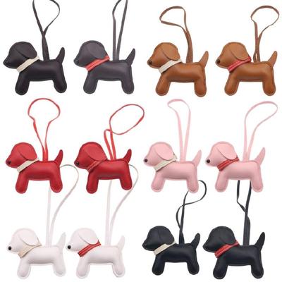 Modern Dog Shaped Key Ring For Everyday Carry Essential Water Resistant Faux Leather Craftsmanship Pendant