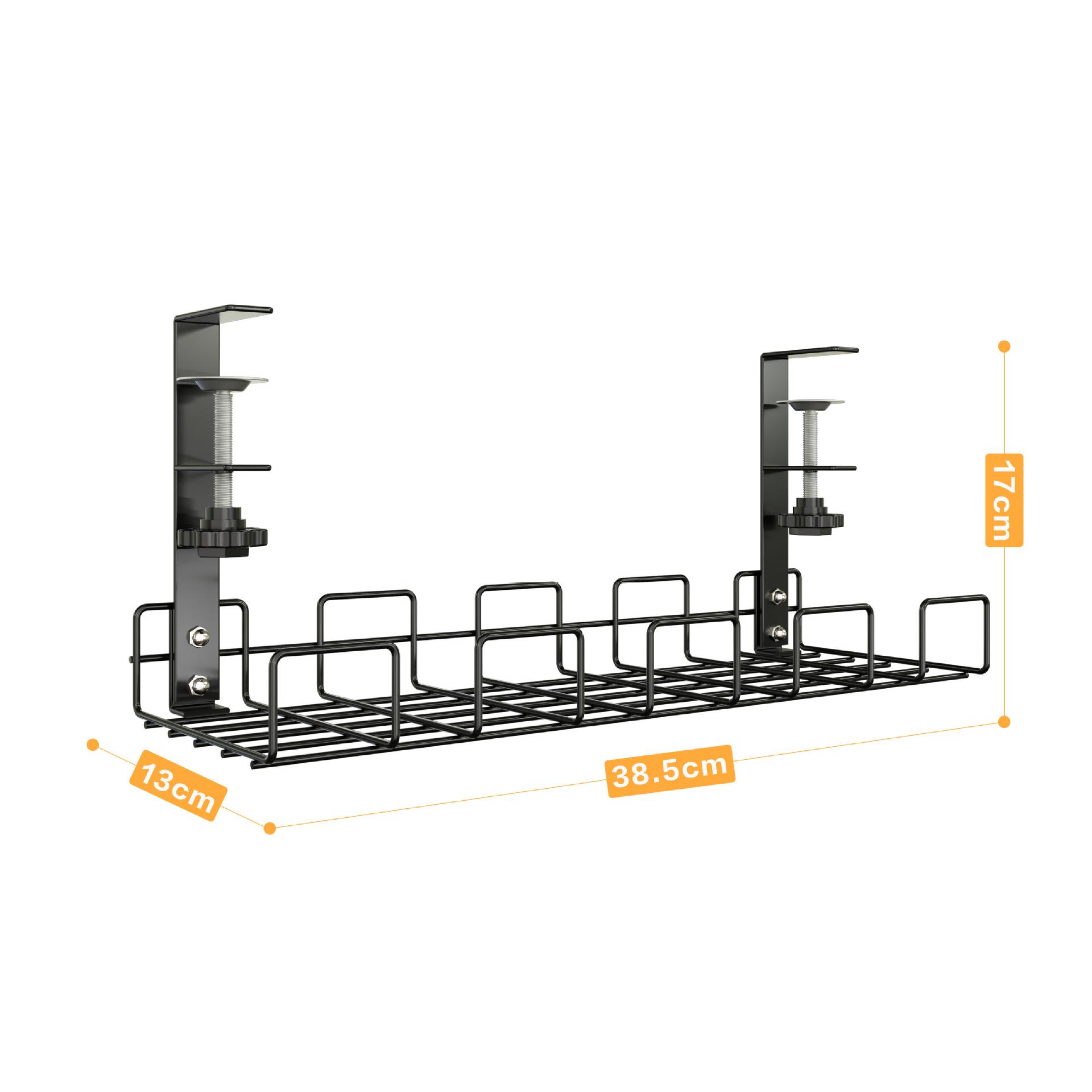 Стеллаж для хранения под столом металлический лоток для укладки кабелей офисный стол органайзер для проводов кухонные принадлежности без перфорации 1809₽