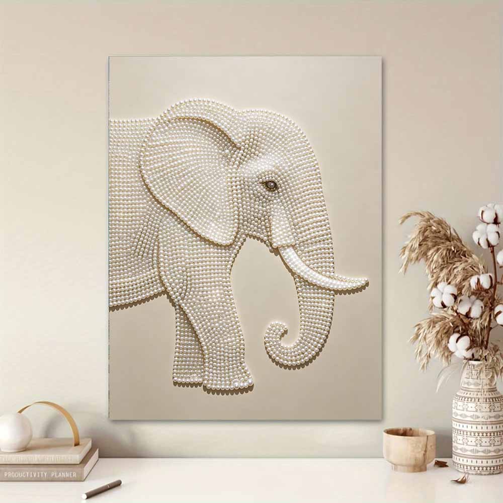 DIY Pearl Embroidery Diamond Painting Kit Majestic Elephant Sparkling Beads Art Craft Handmade Decoration Gift for Home