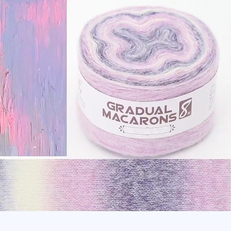 1Roll Mohair&Wool Iridescent Color Crochet Hand Knitting Brightly Scarves