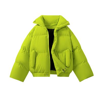 Short Cotton Jacket for Men and Women, Loose and Thick Solid Color Bread Jacket, Cotton Jacket