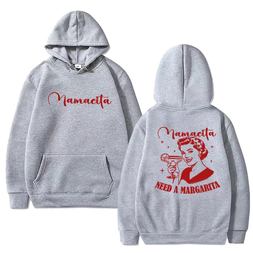 Hot Sale Mamacita Needs A Margarita Lemon Double Sided Printed Sweatshirt Unisex Fashion Y2k Hoodie Men Women Fleece Pullovers