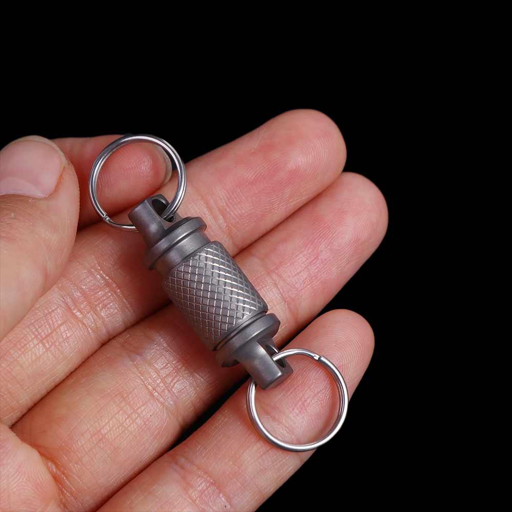 Multifunctional Titanium Zinc Zinc Alloy Keychain Detachable Rotate Buckle Car Keychain  Outdoor Activity