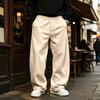 Herren - Gefütterte Jogginghose, Farbe Locker Geschnitten Gerade Beine mit Elastischem Bund für den Winter