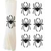 Pack of 6 Elegant Spiders Designs Napkin Rings Holders Halloween Kitchen Decoration With Rustproof Metal Finish