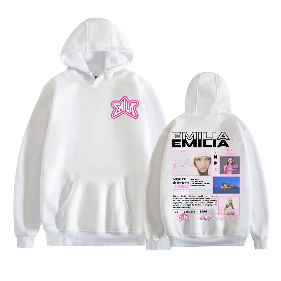Singer Emilia Mernes MP3 Tour 2025 Cover Hoodies Men Women Aesthetic Fashion Hip Hop Sweatshirt Casual Comfort Bodywarmer Hoodie