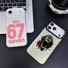 67 Six Seven 67 Phone Case For iPhone 17,16,15,14,13,12,11,Pro Max,Plus Candy Silver Cover