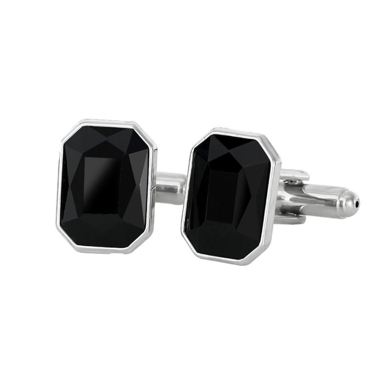 

Pair of Elegant Crystal Accented Cufflinks Offering Effortless Closure and Broad Compatibility Enhancing Any Attire 1