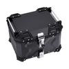 VEVOR Motorcycle Top Case, Universal Aluminum Alloy Motorbike Tail Box with Leather Lining