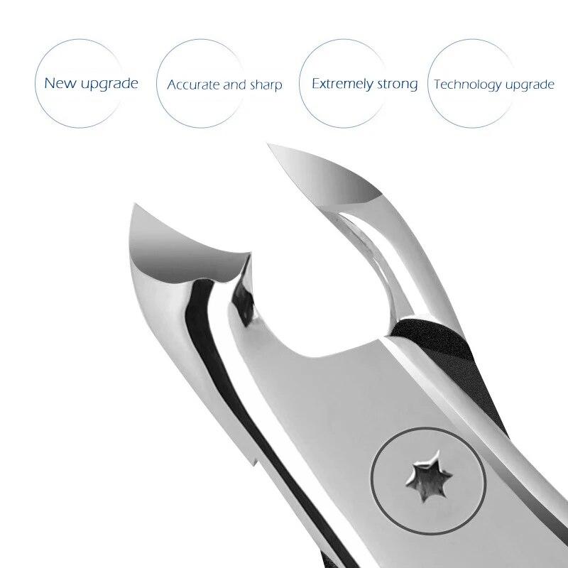 1pcs Toe Nail Clippers Nail Correction Thick Nails Ingrown Toenails Nippers Cutters Dead Skin Dirt Remover Pedicure Care Tool