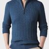 Men's Thick Knit Half-Collar Cardigan Sweater - 2023 Autumn/Winter
