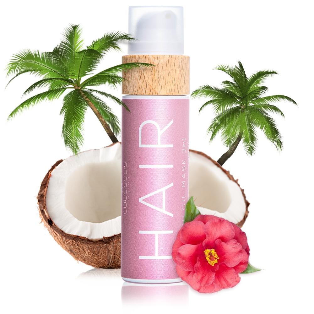 COCOSOLIS 3in1 Haarölmaske 110ml - Tiefenpflege für trockenes, krauses Haar, Geschmeidiger Glanz, Nährende Haarbehandlung