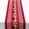 Christmas Linen Tablecloth Christmas Flag Home Party Decorative Elk Tapestry Red Table Runners Cover