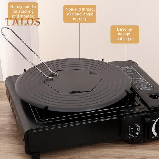 Gas Stove Heat Diffuser with Removable Handles Anti-Scald Handle Even Heat Distribution Multi-Purpose Flame Guard for Stewing Frying Camping Reducer
