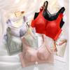 Lace Bandeau Breathable Thin Adjustable Large Cup Bra CD