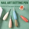 5Pcs Interlockable Nail Dotting Pen Multicolor Handle Rhinestone Picker Tool  Manicure Accessories