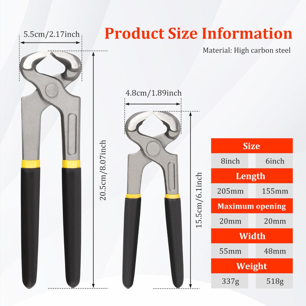 2Pcs Nail Puller Heavy Duty Staple Remover Practical Staple Puller Multipurpose Carpenter Tool for Pulling Nails and Cutting