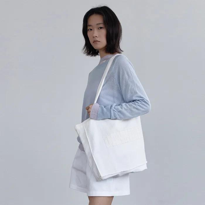 DANKEDIR logo cotton bag - white