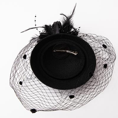 Tea Party Fascinator Derby Hat Women Fascinator Headband Veil Feather Fascinator Derby Pillbox Hat Cocktail Veil Mesh