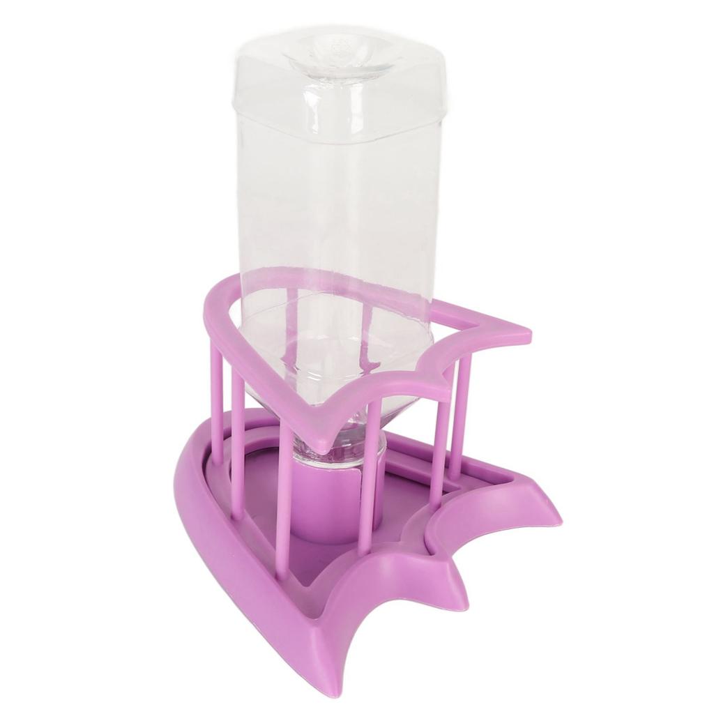Automatic Reptile Water Feeder Safe Purple Fence Reptile Water Drinker Dispenser with Bottle for   Reptile Supplies