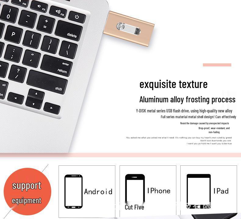 1TB Apple & Android Compatible Three-in-One U Disk With 64G Android Support