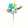 Creative Foam Eggs Tree Branch Colorful Simulation Easter Egg Bouquets Artificial DIY Fake Plant Festival Party