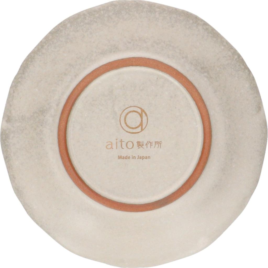 Aito Seisakusho [Stitch Sitch] Plate Small Plate Approx. 12cm Ivory White Mino Ware Made In Japan 111133