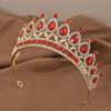 Metal Princess Tiara Shiny Rhinestone Crown Fashion Baroque Crown  Girls