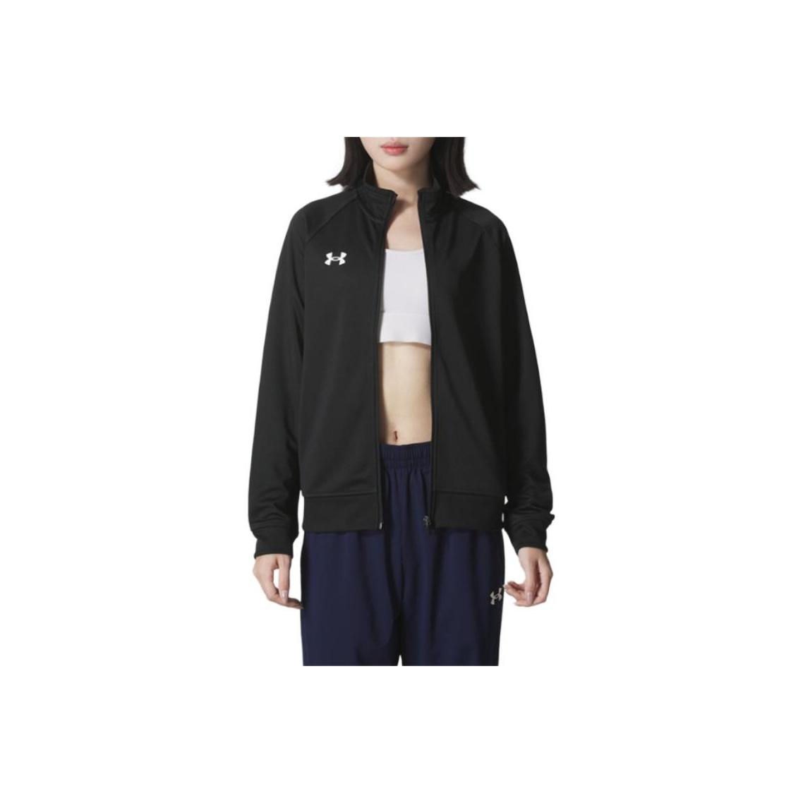 

Under Armour Стильная спортивная тренировочная куртка с воротником-стойкой, повседневная, с логотипом бренда, теплая, свободного кроя, женская, 25600406-001 S