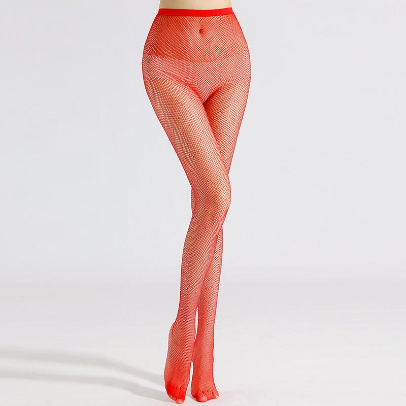 Mesh Socks Summer Diamond Thin Women's Sexy Hollow Black Popular Leg Fishing Net Socks Trend Mesh Socks