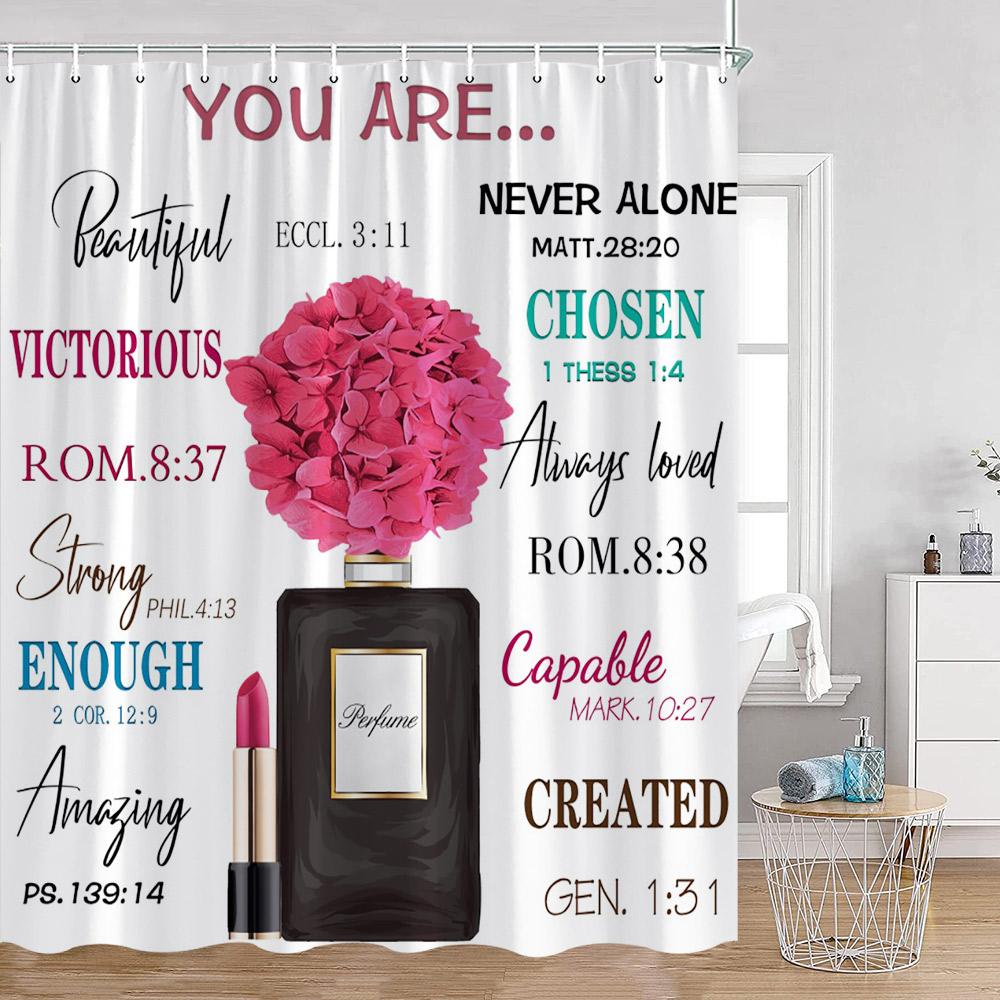 Motivational Words Simple Art Shower Curtains Bathroom Rules Bath Curtain Trust Life Bathroom Curtain Hello Summer Bath Curtain