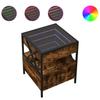 Infinity LED Coffee Table in Smoked Oak 40x40x51 cm